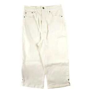 Route 66 Capri Jeans White Juniors Womans Stretch Size 11/12  JH1787